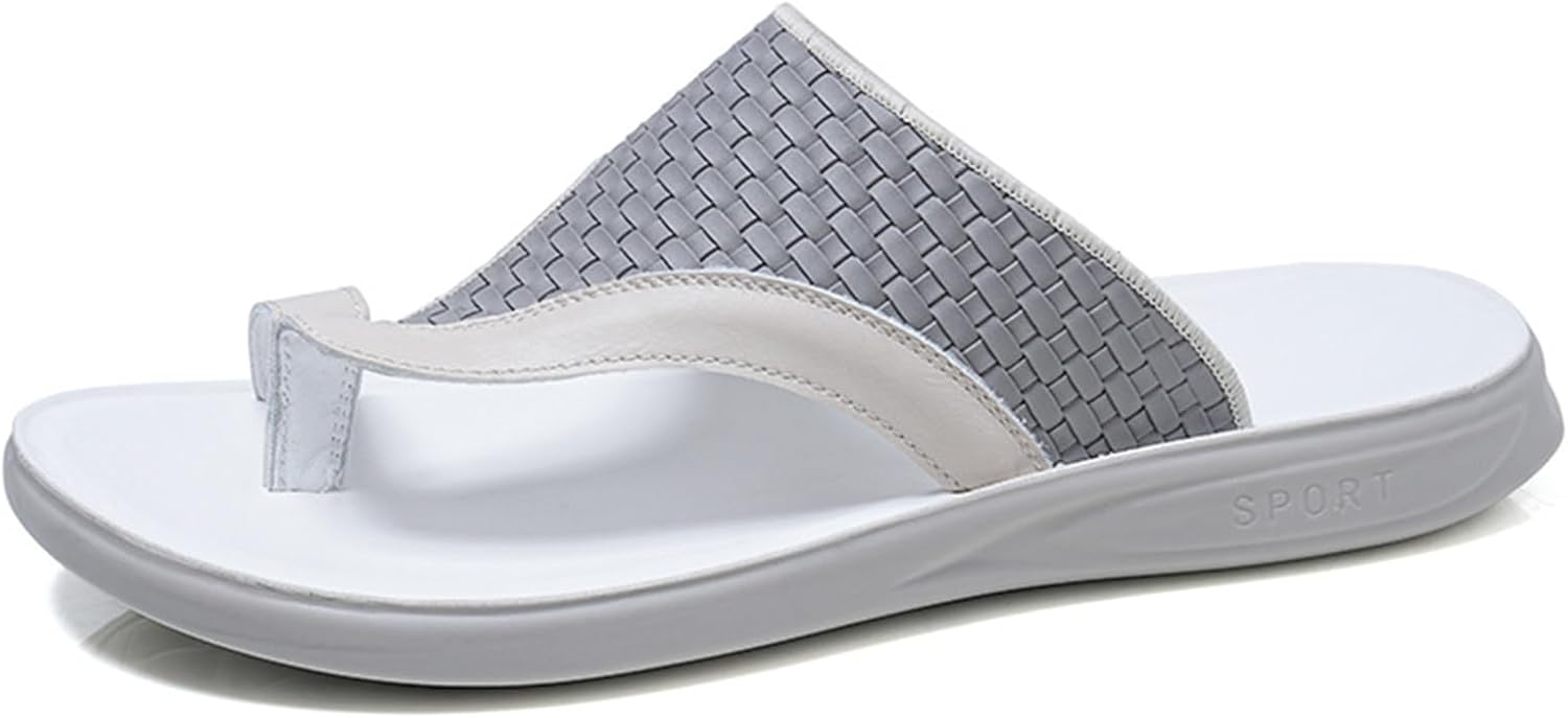 

Мужские классические вьетнамки с открытым носком, удобные повседневные шлепанцы, летние сандалии-слипоны для мужчин Abborora, серый