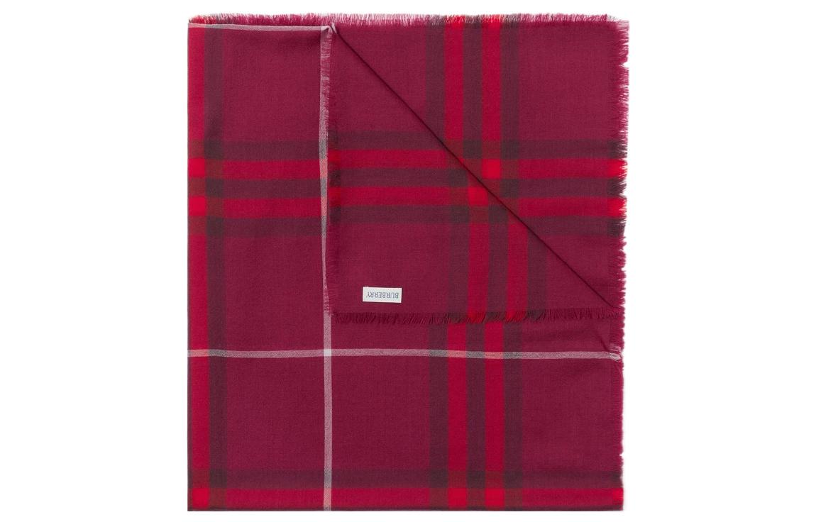 Burberry Вязаный шарф унисекс красный, Red — фото 4