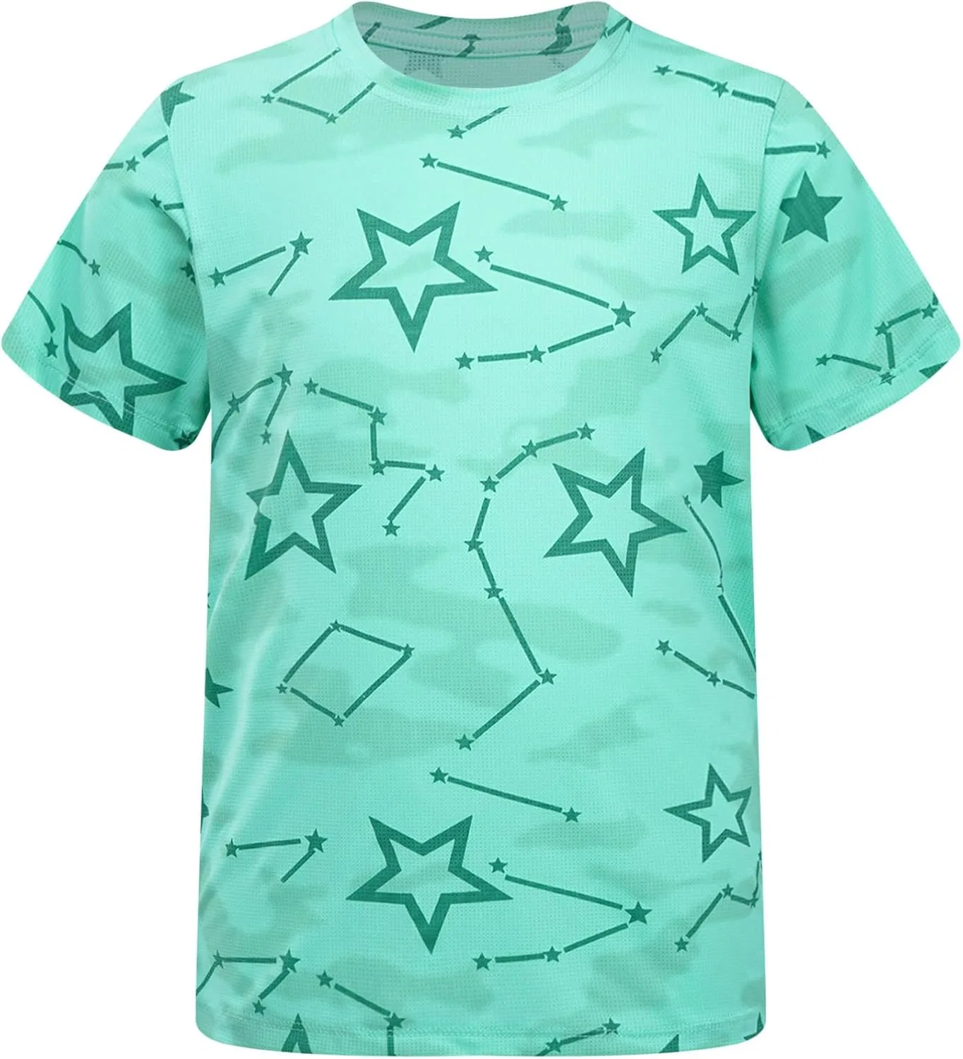 Детская футболка с принтом звезд winying, Light Green