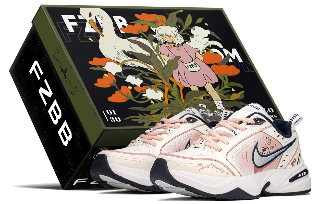 

Кроссовки Nike Air Monarch 4 Chunky Sneakers Unisex Low-top White/Pink/Silver/Black, белый