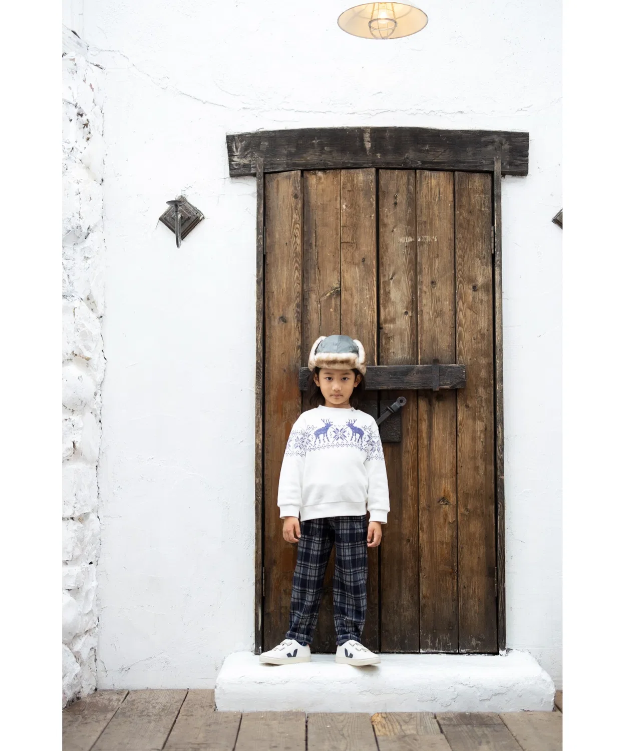 Толстовка с принтом Nordic Kids белая — фото 4