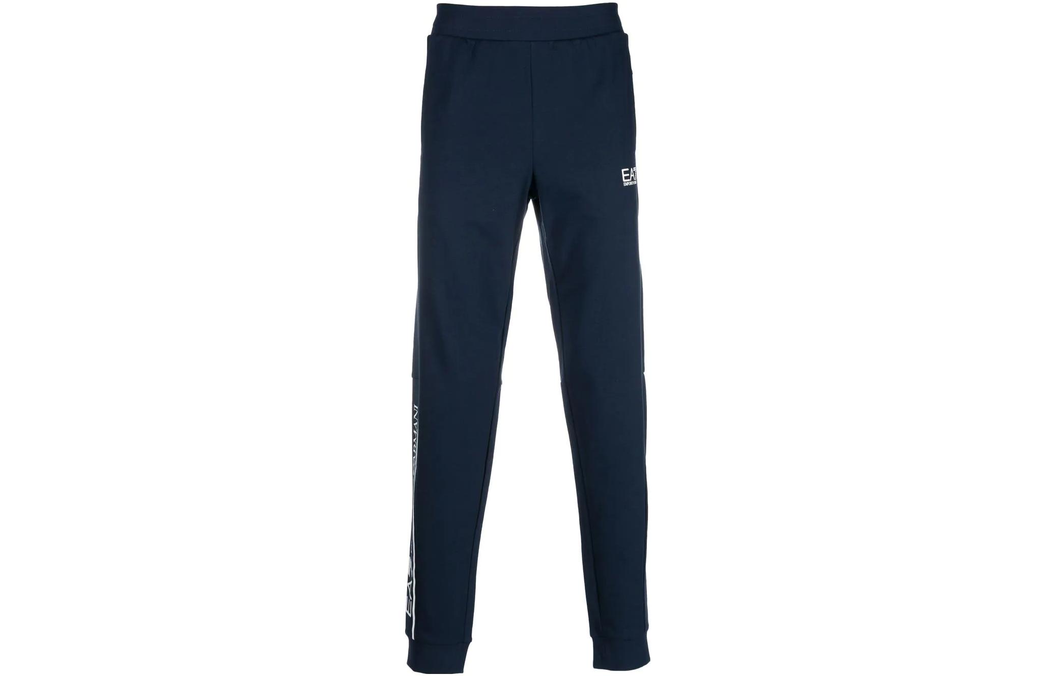 EA7 Вязаные спортивные штаны Мужские Navy EMPORIO ARMANI, Marine Blue — фото 2