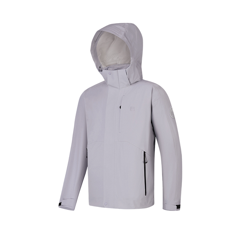 

FILA Водонепроницаемая и теплая ветровка для фитнеса унисекс новый плиточный серый, New Tile Gray