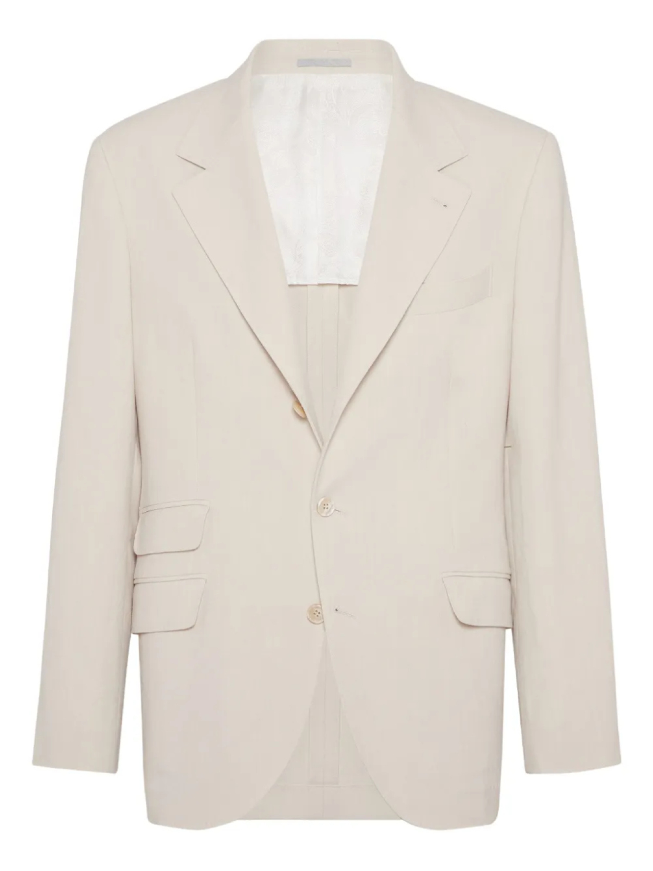 

Brunello Cucinelli блейзер Cavallo, нейтральный