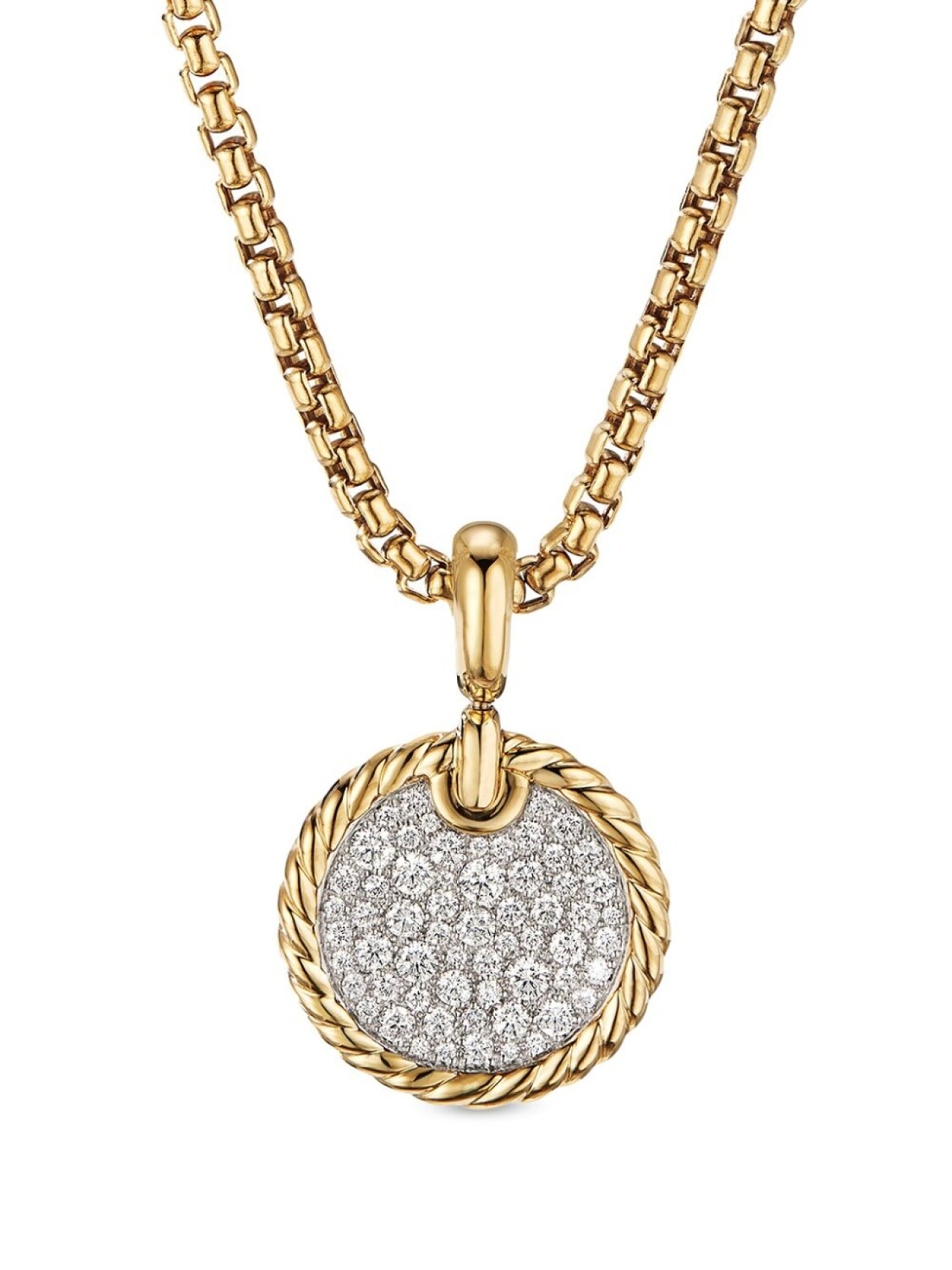 

Подвеска DY Elements Disc из желтого золота с бриллиантами David Yurman, золотой