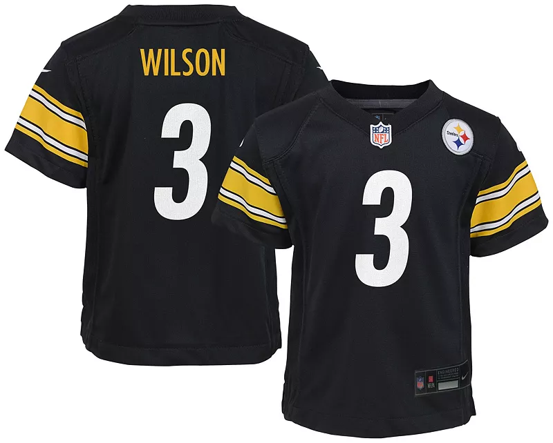 

Черная игровая майка Nike Toddler Pittsburgh Steelers Russell Wilson #3