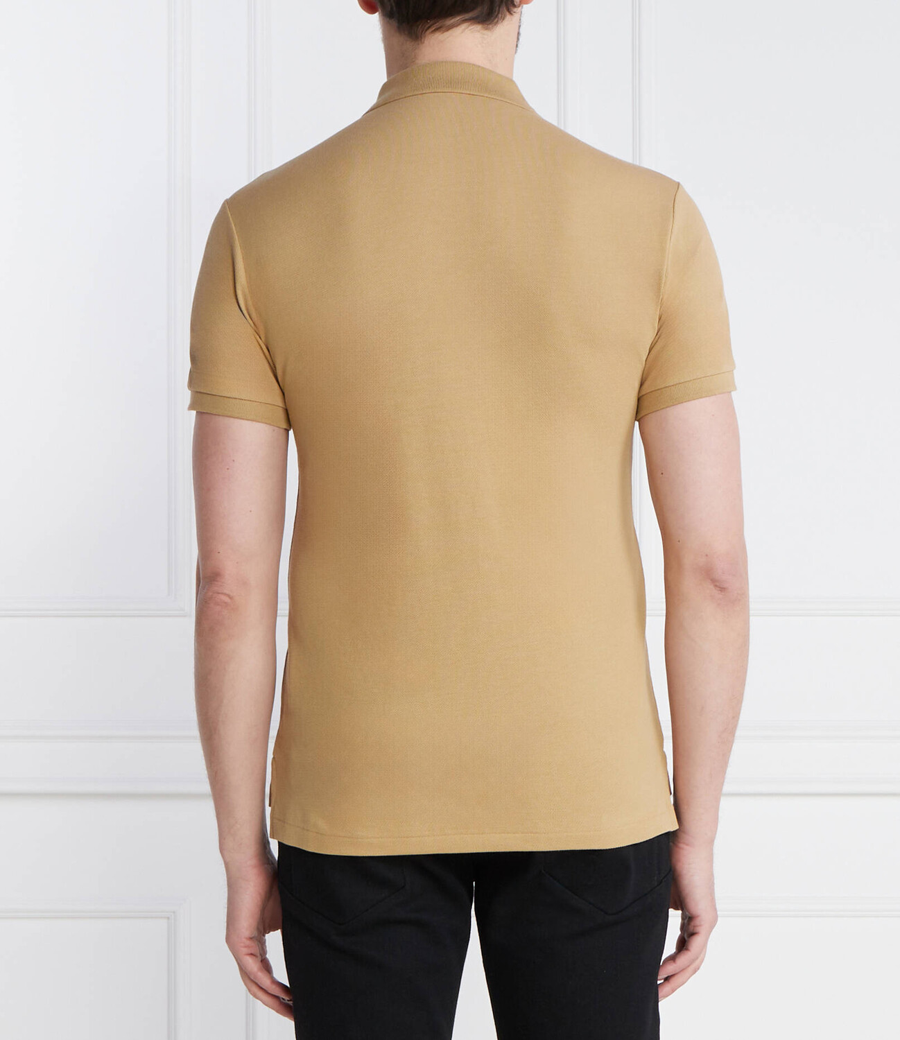 Поло POLO RALPH LAUREN Slim Fit pique, цвет senape — фото 4