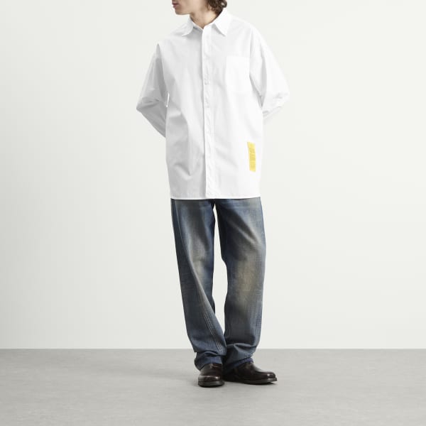 Свободная рубашка с длинными рукавами Mm6 Maison Margiela, белый — фото 4