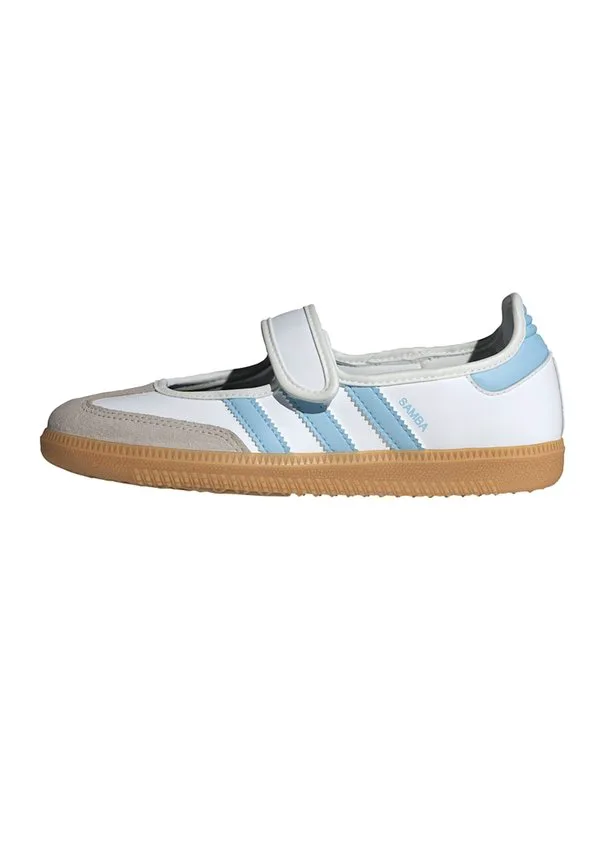 Балетки samba jane j с ремешком на щиколотке Adidas Originals, Ftwr White/Clear Sky/Gum