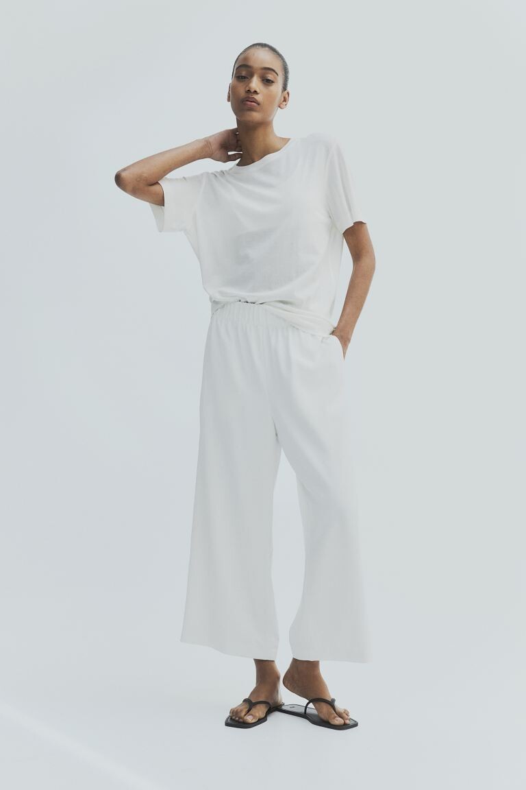 

Кюлоты без застежек H&M, белый