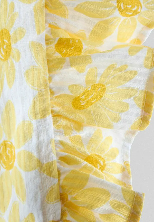 Повседневное платье стандартного кроя Jojo Maman Bébé, Yellow Daisy — фото 3