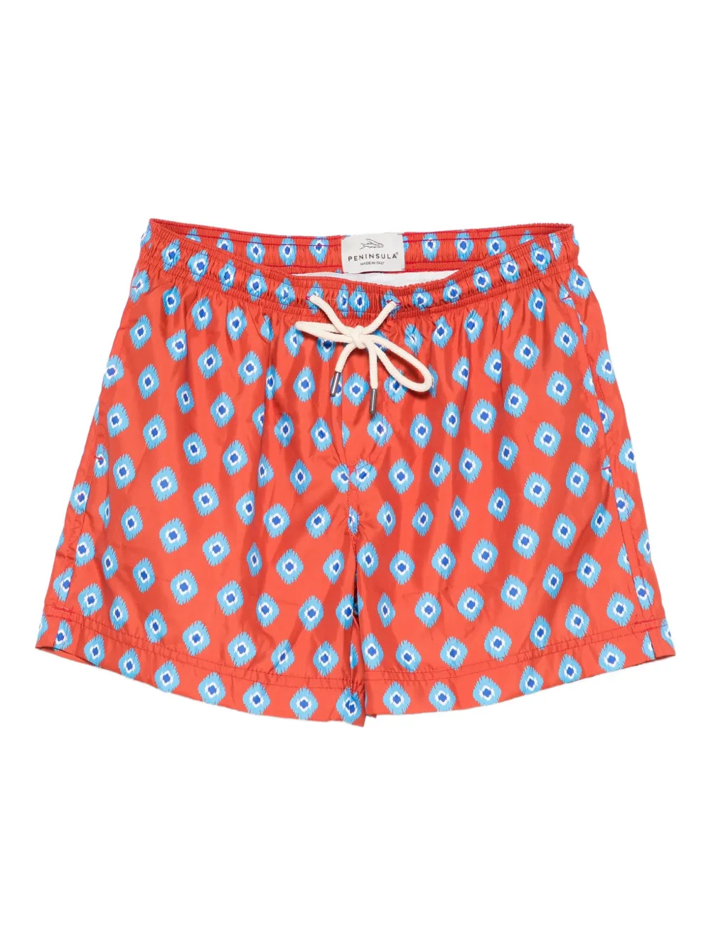 

Плавки-шорты с геометричным узором PENINSULA SWIMWEAR, красный