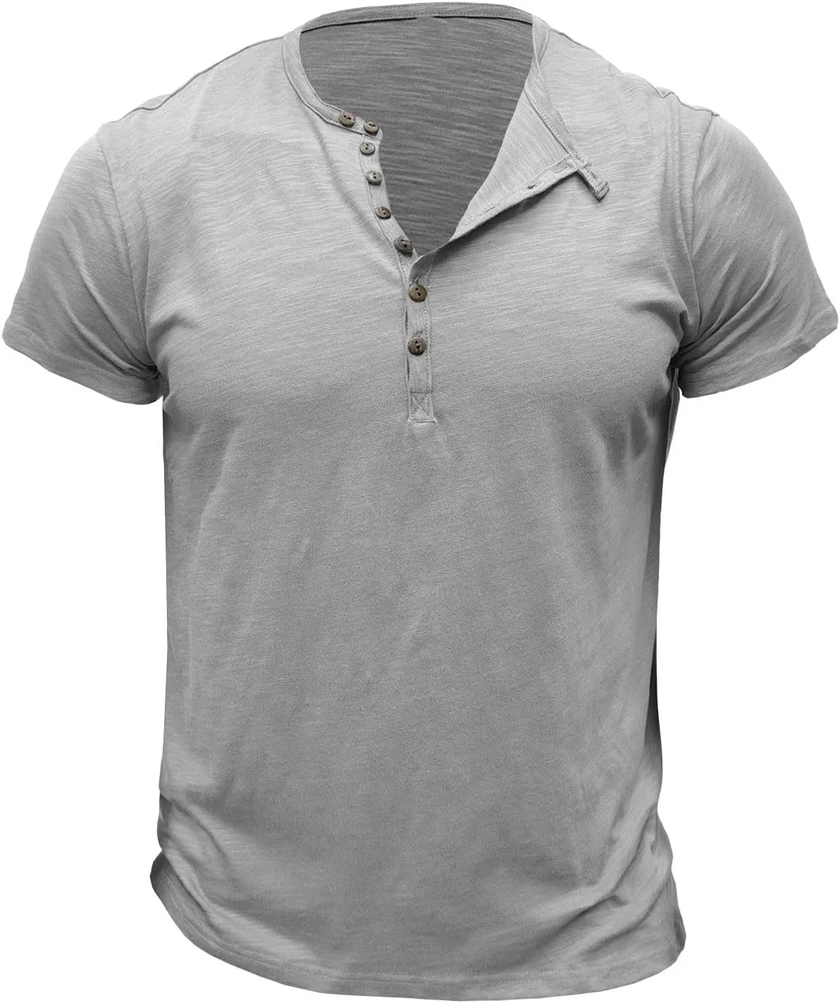 

Мужская футболка хенли с коротким рукавом