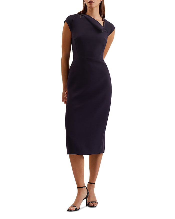 

Асимметричное платье-миди Bayree Ted Baker, синий