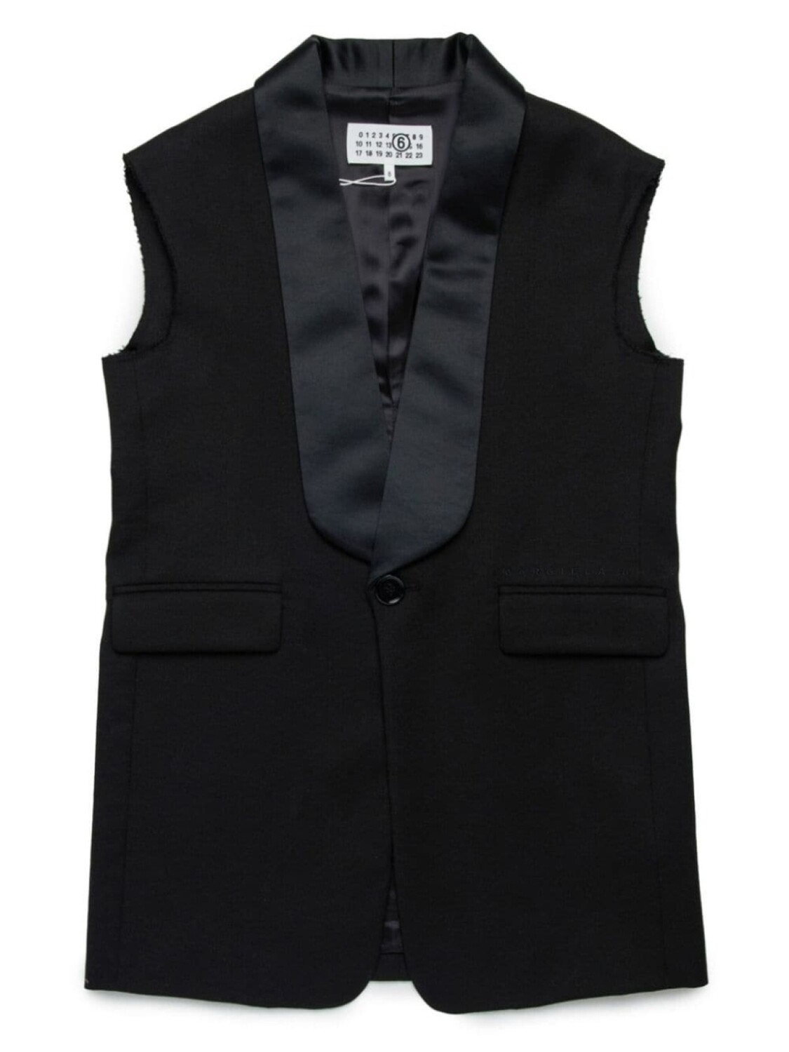 

MM6 Maison Margiela Kids топ с лацканами-шалькой, черный