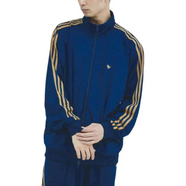 Куртка Adidas Originals BECKENBAUERTRACK SUIT сине-желтая — фото 3