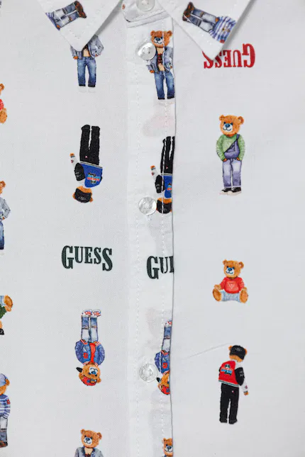 Рубашка детская Guess, белый — фото 3