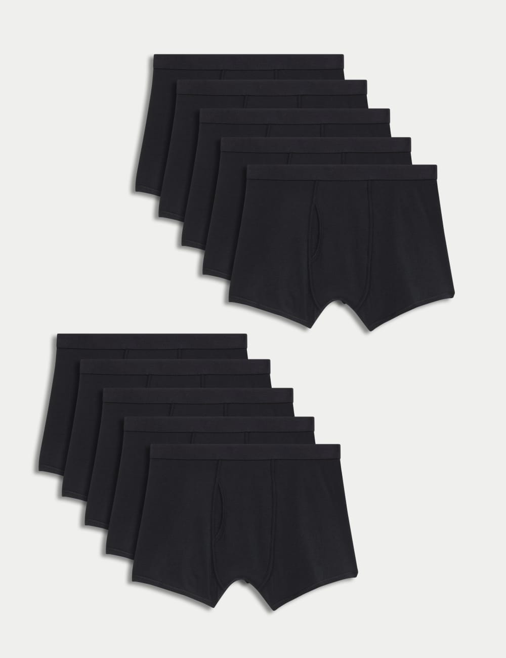 

10 упаковок хлопковых трусов Cool & Fresh Marks & Spencer, черный