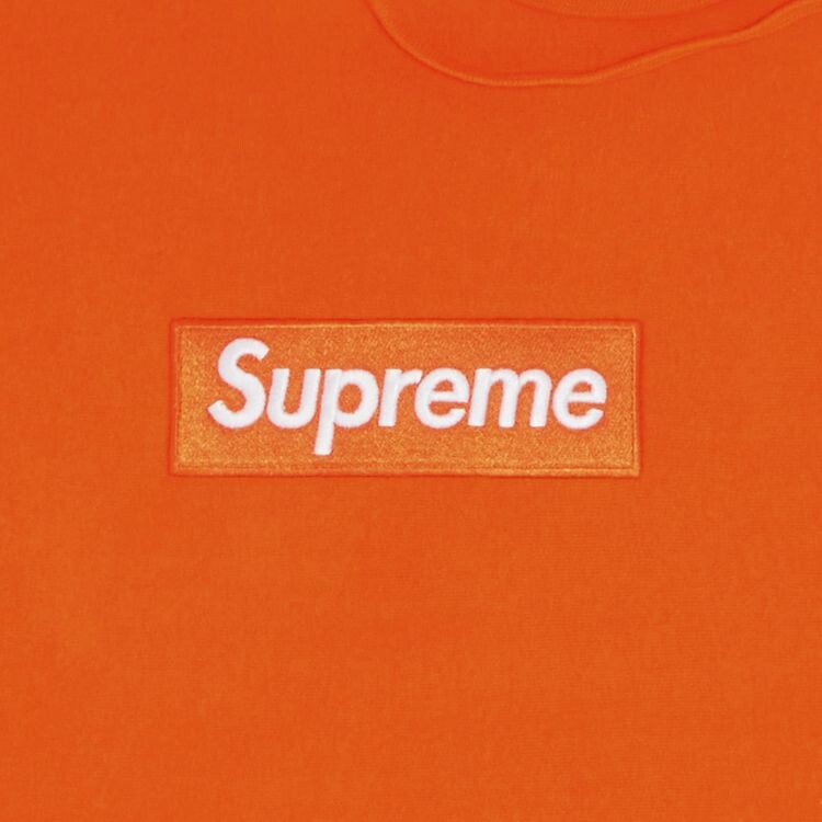 Толстовка Supreme Box Logo Hooded Sweatshirt Dark Orange, оранжевый — фото 2