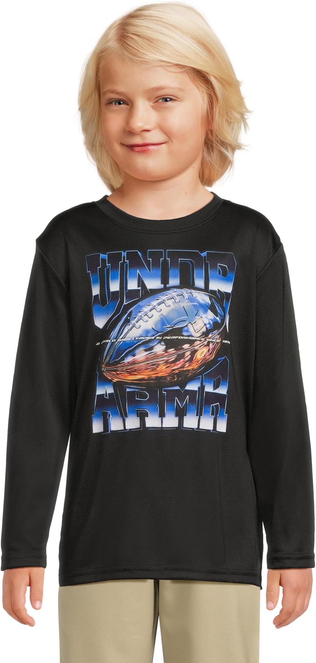 

Футболка Chrome Football Tech с длинным рукавом Under Armour Kids, Black