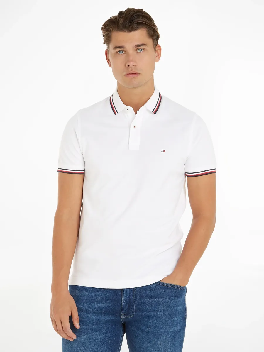 

Рубашка-поло Tommy Hilfiger "TOMMY TIPPED SLIM POLO", белый