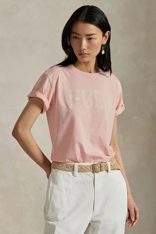 

Хлопковая футболка Polo Ralph Lauren, оранжевый