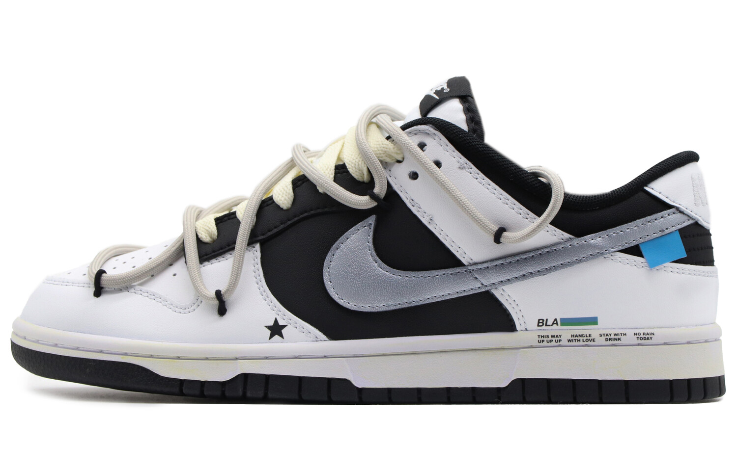 

Кроссовки Nike Dunk Skateboard Shoes Men Low-Top Black White, Черный, Кроссовки Nike Dunk Skateboard Shoes Men Low-Top Black White
