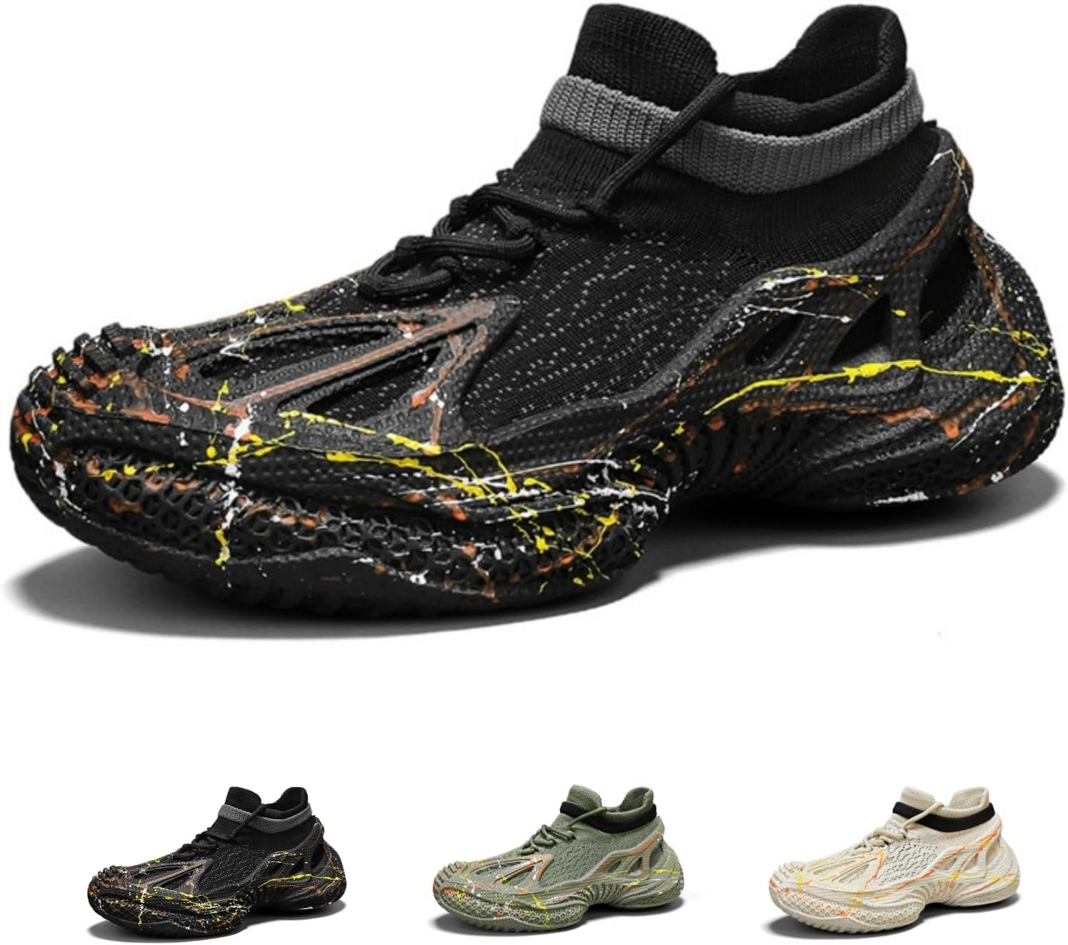 

Мужские кроссовки с сеткой и подсветкой, модная сетчатая верхняя часть, дышащие, светящиеся в темноте, для бега и повседневной ходьбы Macefil