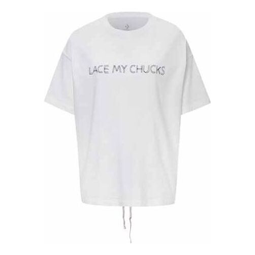 

Футболка short-sleeved with back lace design Converse, белый