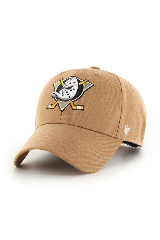 

Бейсболка Anaheim Ducks из смесовой шерсти 47 brand, бежевый