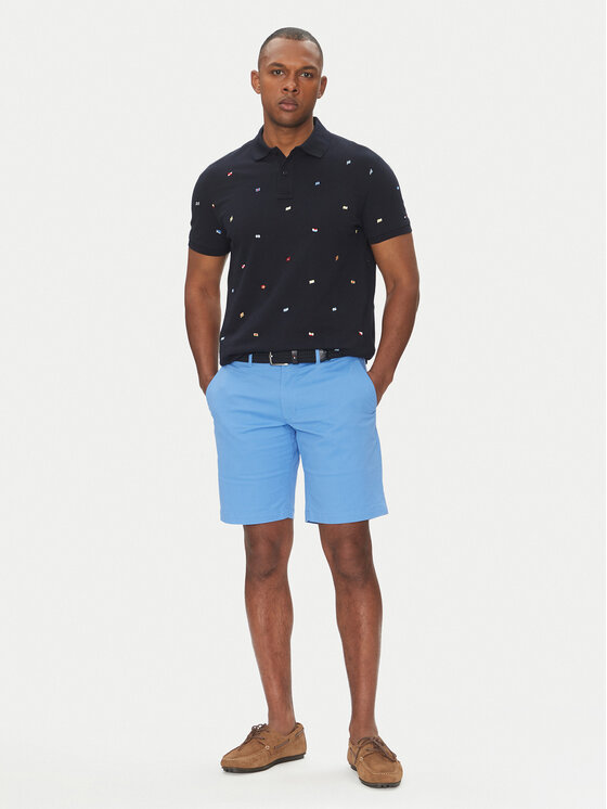 Рубашка поло стандартный крой Critter MW0MW39044 Tommy Hilfiger, синий — фото 2