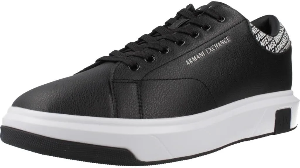 Черные кожаные кроссовки Armani Exchange