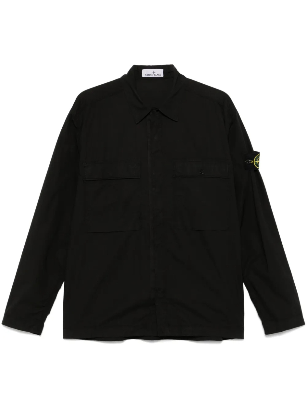 

Куртка-рубашка с логотипом Stone Island Compass, черный