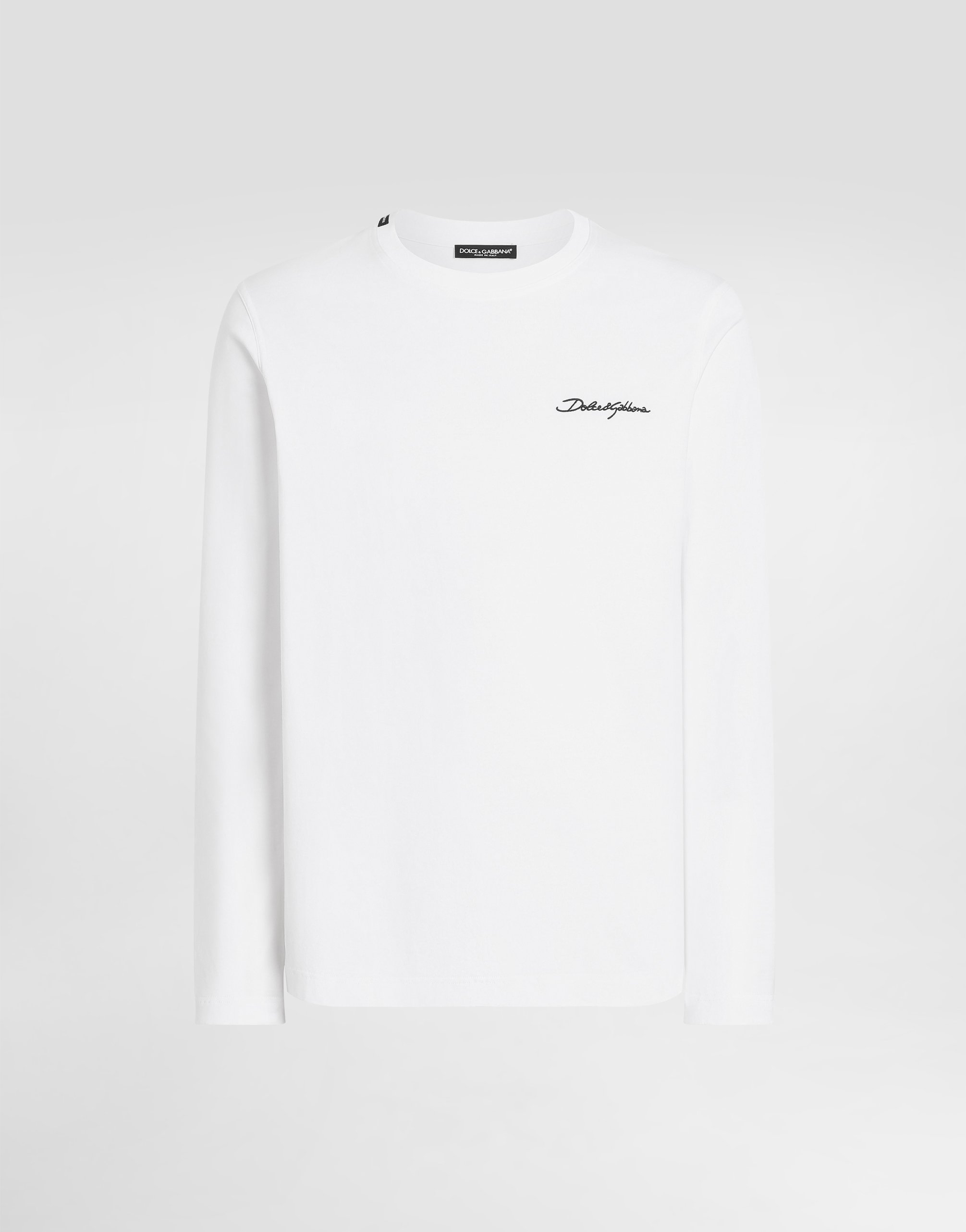 

Хлопковая футболка с вышивкой Dolce & Gabbana, белый