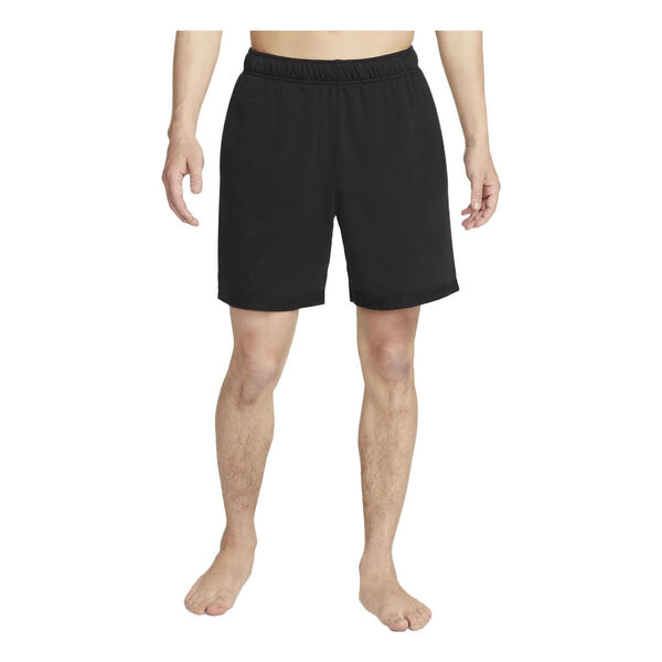 

Шорты men's yoga therma-fit logo printing solid color sports shorts black Nike, мультиколор