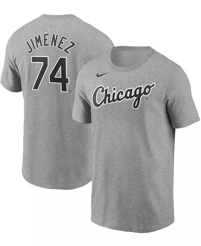 

Мужская футболка Heather Grey Chicago White Sox с именем и номером Nike