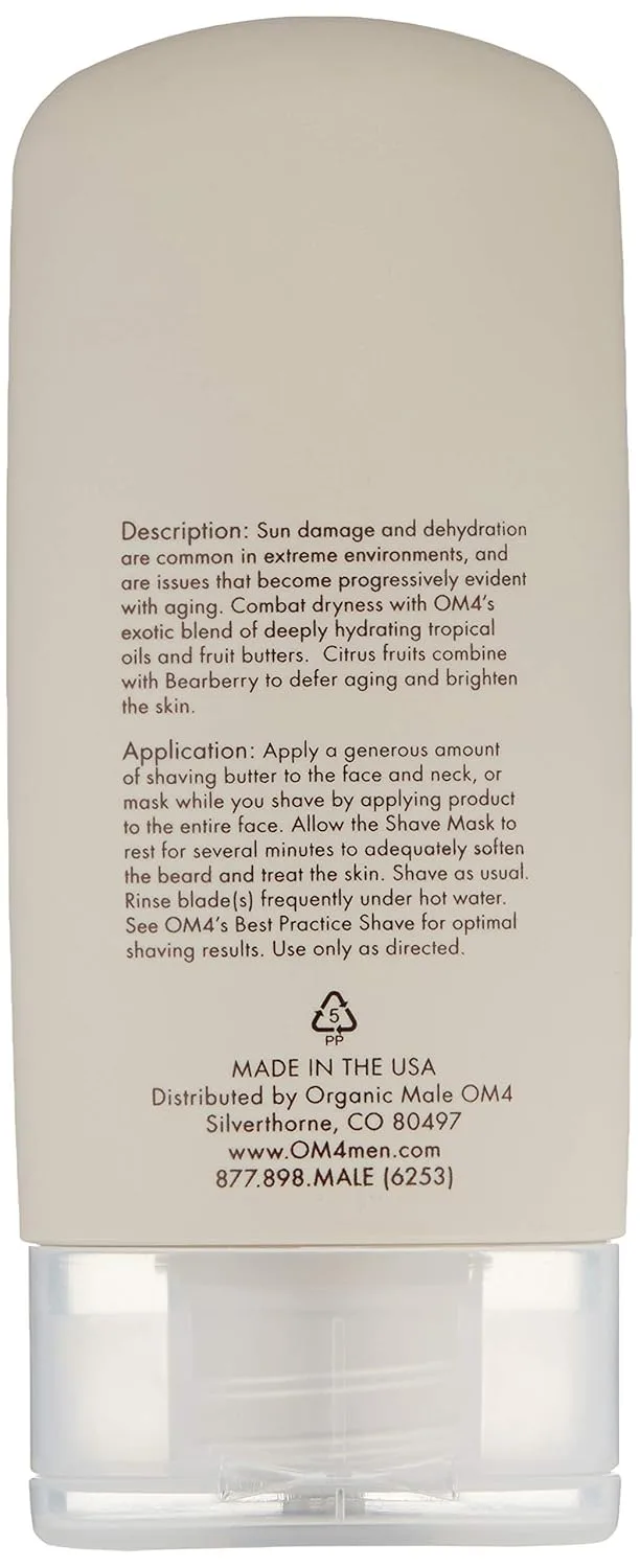 Маска для лица Organic Male — OM4 Dry Shave Mask: увлажняющий - для бритья 3 в 1 для сухой кожи — фото 4