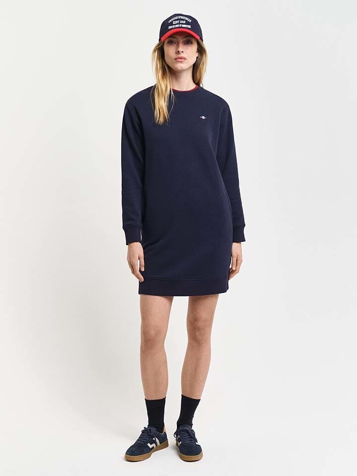 

Короткое платье Gant Sweatkleid, темно-синий