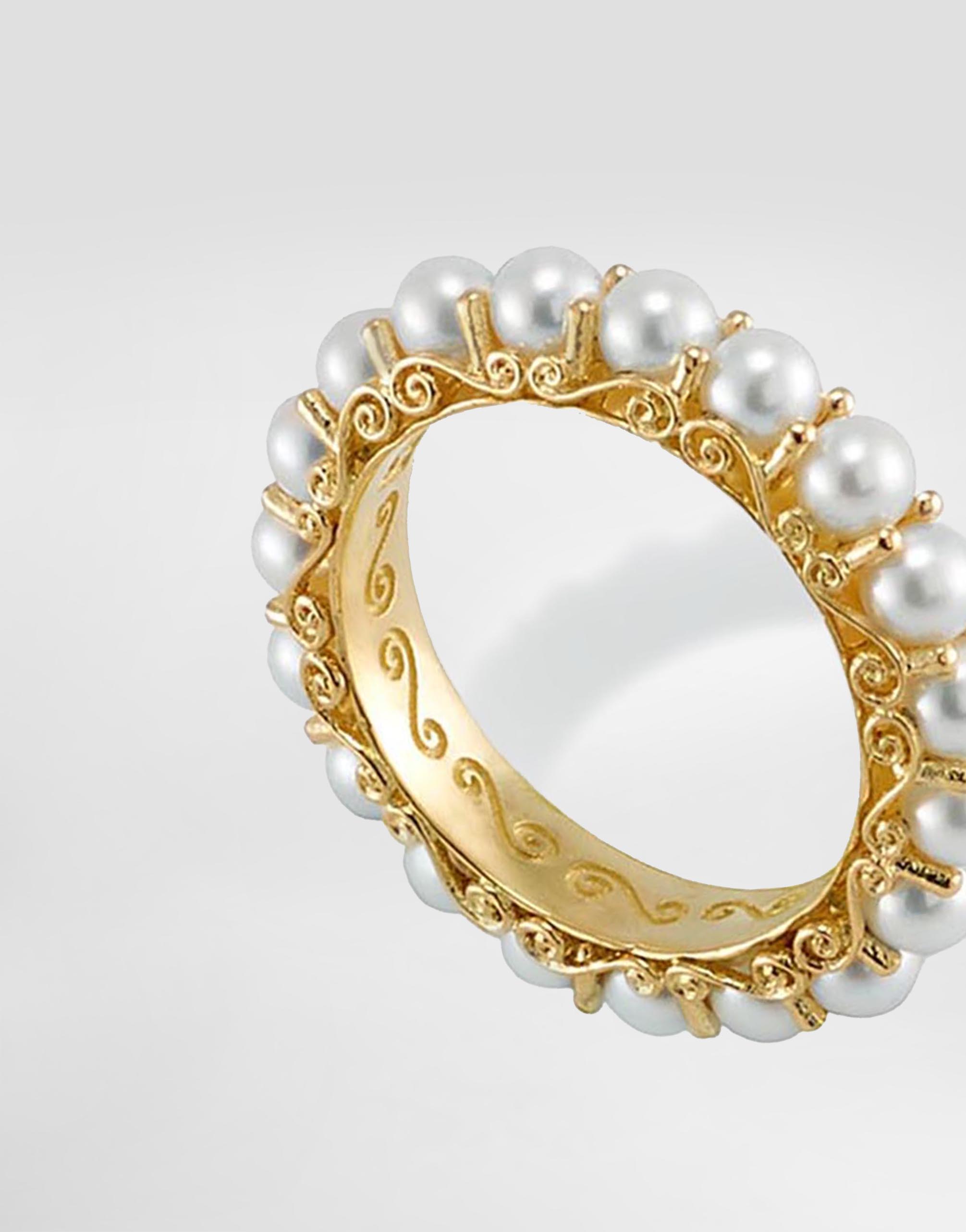 DOLCE & GABBANA Серьги с жемчугом из желтого золота 18 карат и жемчугом — фото 2