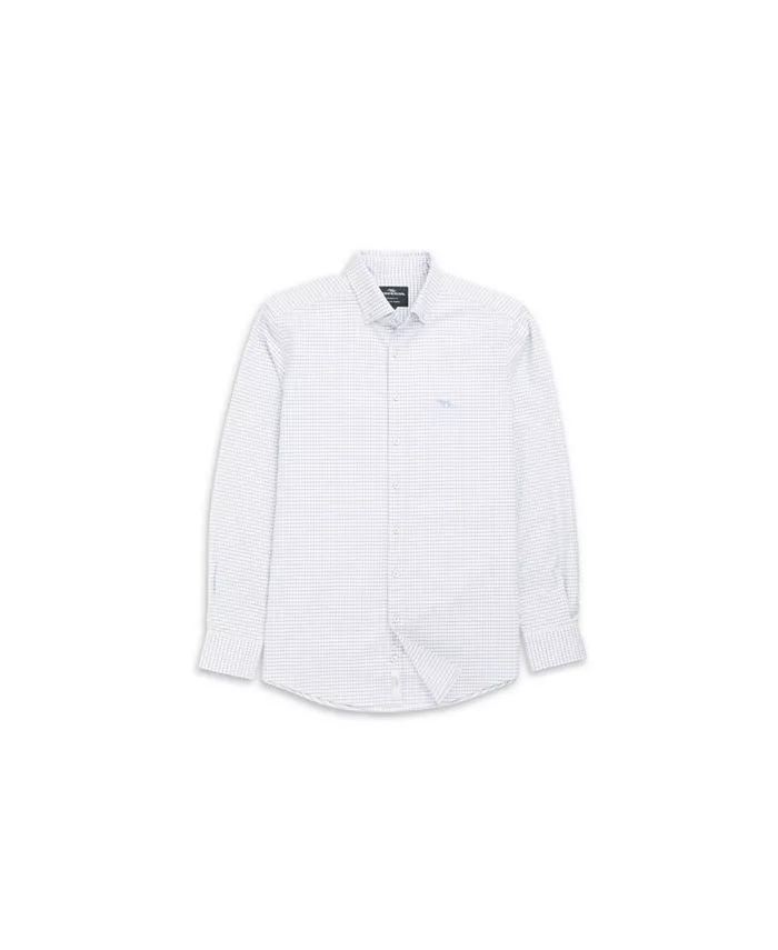 

Мужская рубашка Gunn Check Oxford 5 с длинным рукавом спортивного кроя Rodd & Gunn, синий