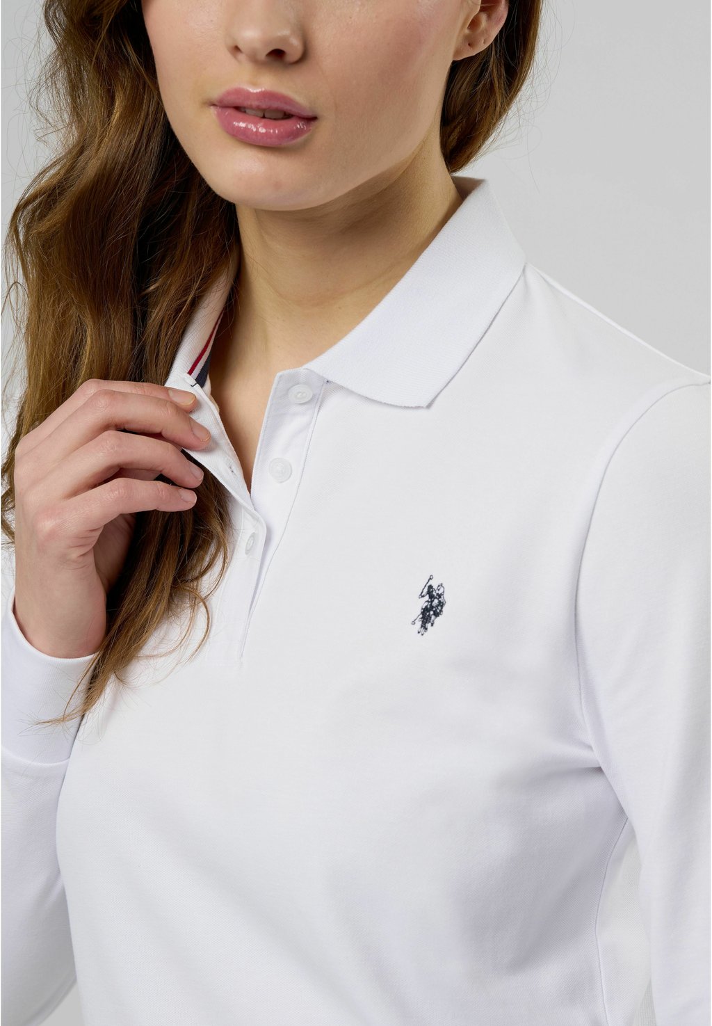 Топ с длинными рукавами LISE LONG SLEEVE POLO - Polo shirt U.S. Polo Assn., белый — фото 4