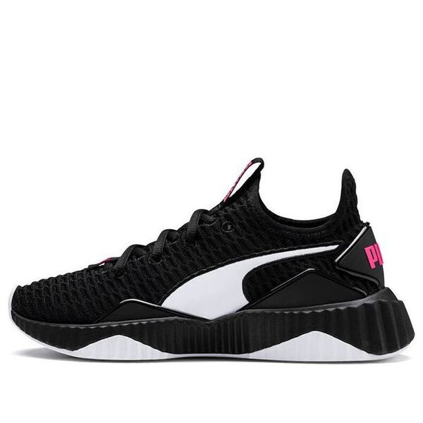 

Кроссовки defy low top running shoes black/white Puma, черный