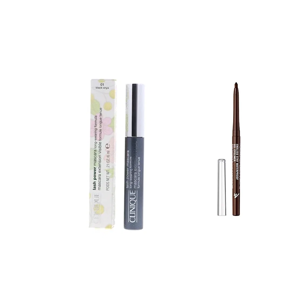 Тушь для ресниц «Lash Power Long Wearing Formula» от Clinique и водостойкий гелевый карандаш для глаз «Endless Stay» от Manhattan, коричневый, 2.6 г Clinique