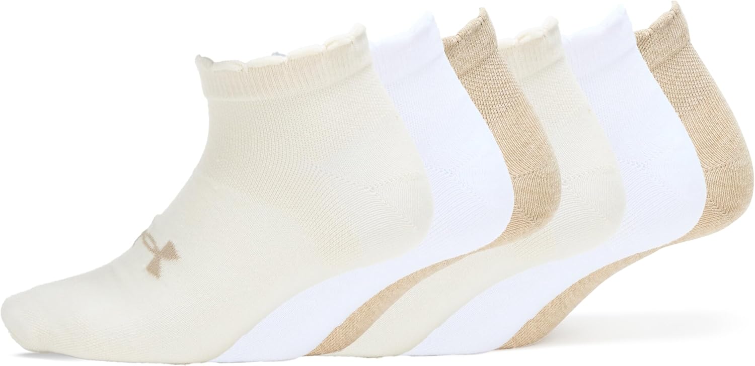 

Набор из 6 пар унисекс низких носков Under Armour Essential., (299) City Khaki/City Khaki/White