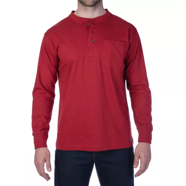 

Мужская удлиненная рубашка-поло с запахом Smith'S Workwear, цвет dark red