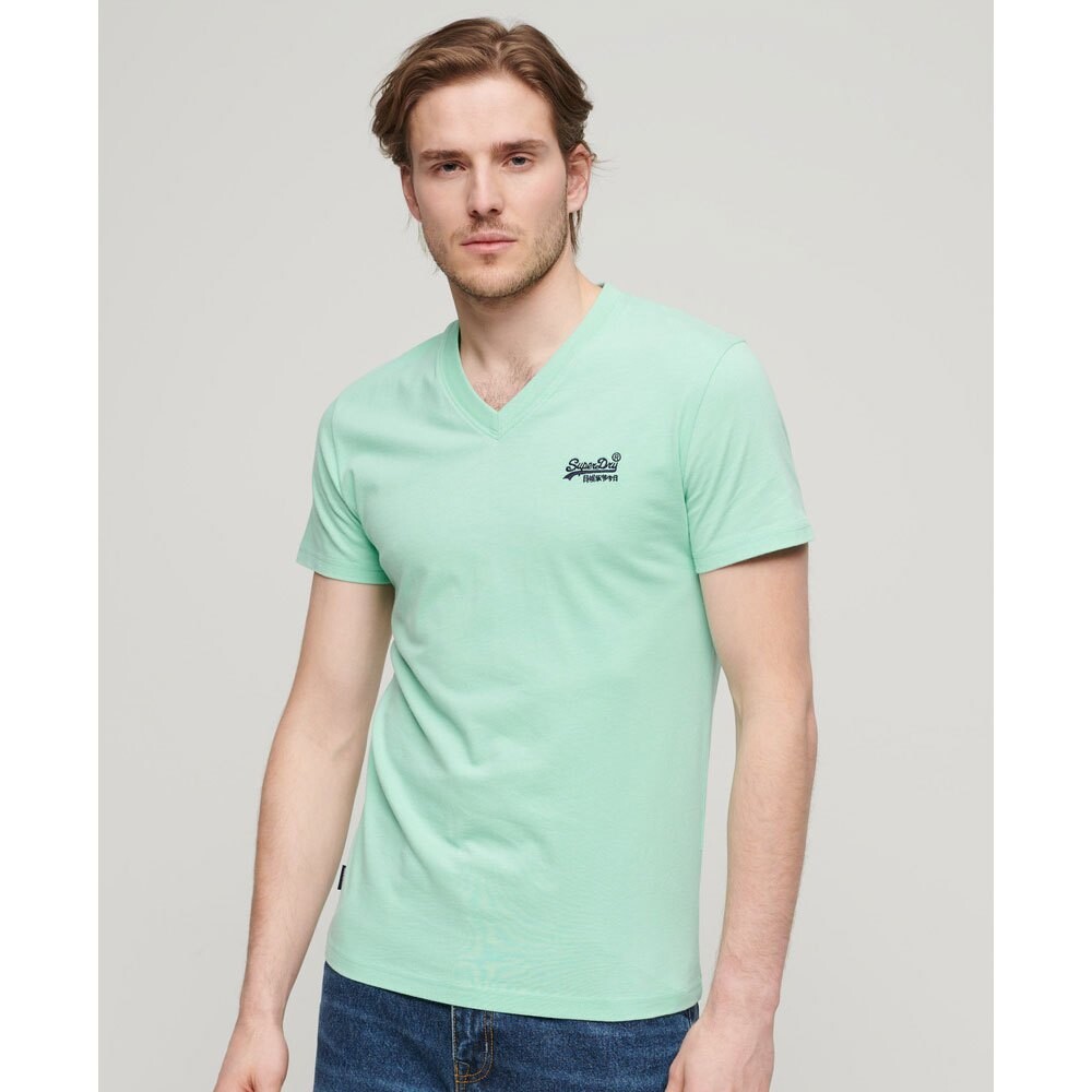 

Футболка с коротким рукавом Superdry Vintage Logo Embroidered Vee, зеленый