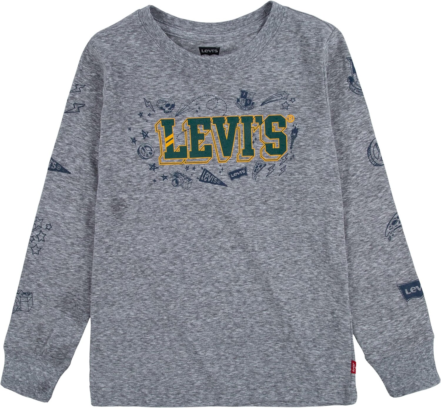 

Футболка Levi'S Long Sleeve Graphic T-Shirt, цвет Gargoyle Cloud Heather