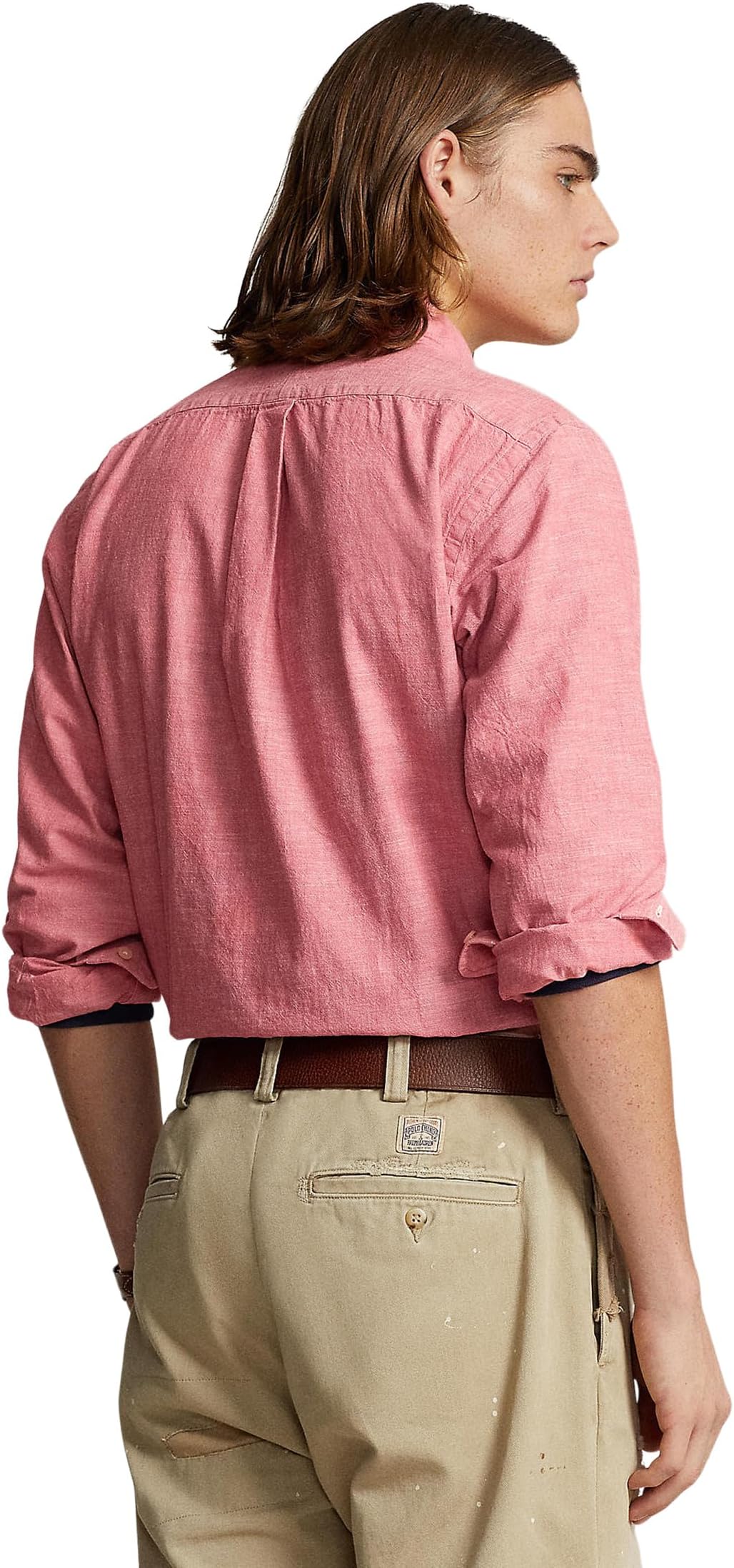 Рубашка Polo Ralph Lauren Classic Fit Chambray Shirt, красный — фото 2