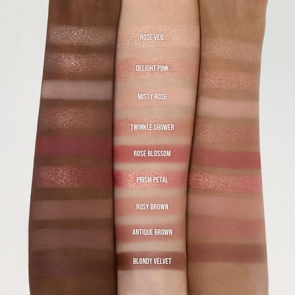 Тени для век Shadow Palette No. 02 Rose Petal Cruelty-Free 9 Blendable Shades — фото 3