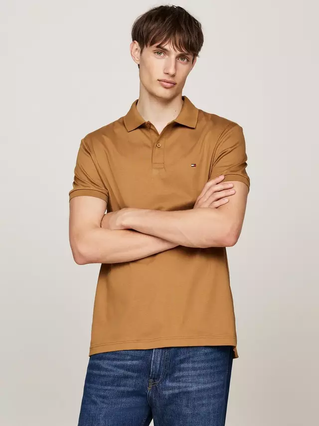 

Поло Tommy Hilfiger Liquid Regular Fit, цвет country/brown